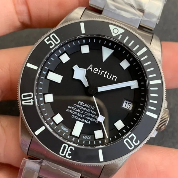 Pelagos M25600TB AAA+ 3A+ Relógios de qualidade 42 mm Mechanical automático 2813 ou Miyota 8215 Banda de aço inoxidável Sapphire Glass com caixa de presente com caixa de presente