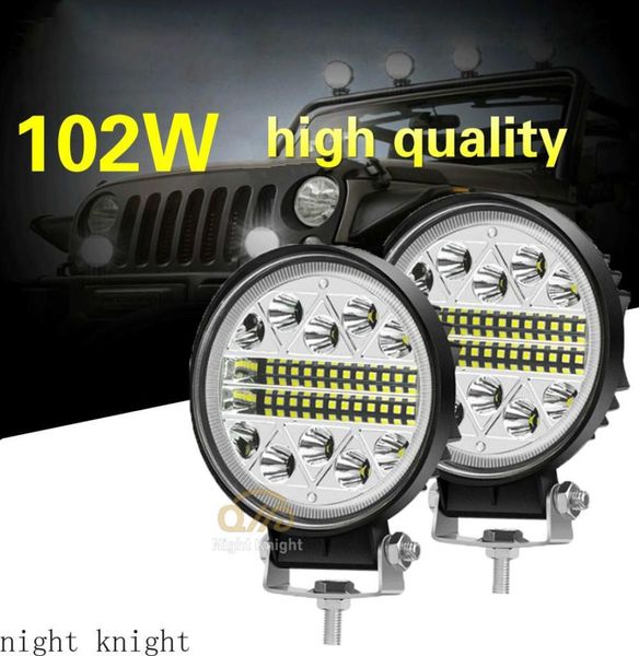 Alta qualidade 34msd 102w trabalho Luz DC 12V24V Spotlight Fartlight Offroad Acessórios Lâmpada LED automática para tratores Jeep ATV SUV8627928