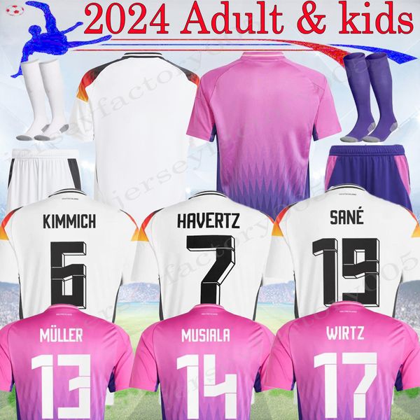 24 25 Ger Manys Maglie di calcio a casa Hummels Kroos Gnabry Werner Draxler Reus Player Versione Muller Gotze Men Kit Kit Kit Fan Shirt da calcio 16-4xl