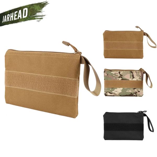 Pacote Pacote Tactical Viagem Carteira ao ar livre Esporte macho Bolsas de embreagem Nylon Militar EDC Bolsa de mão para caminhada Saco de acessórios para acampamento