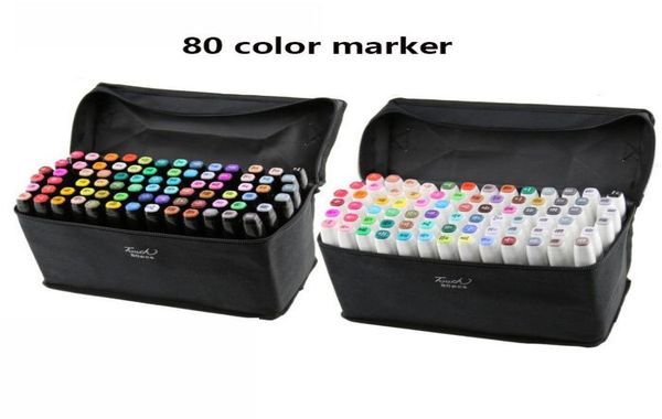 Touch DoubleHeded Marticolor Student Interior Design Lindscape Anime Painting Atarcolor Pen Spot 80 Color Art Marker SK3510105