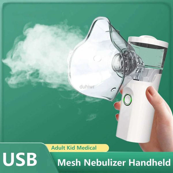 Erste -Hilfe -Versorgung Outdoor tragbarer Vernebler Silent Mesh Mini Erste -Hilfe -Kit Handheld Asthma Inhalator Zerstäuber Kinder Erwachsener Speichern Notfallgerät D240419