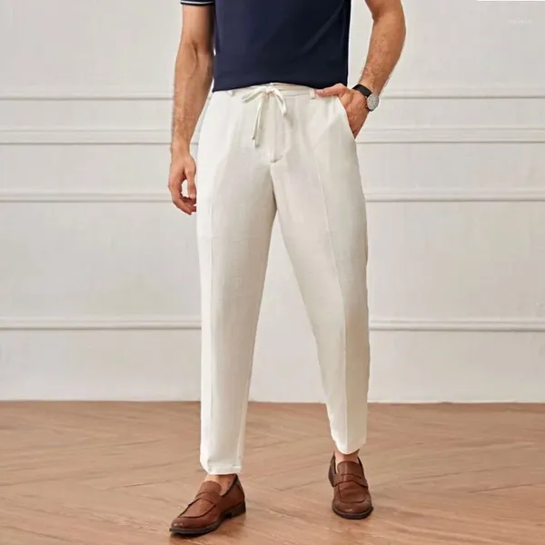 Abiti da uomo 2024 pantaloni abiti abiti in cotone color solido elasticità casual traspirante