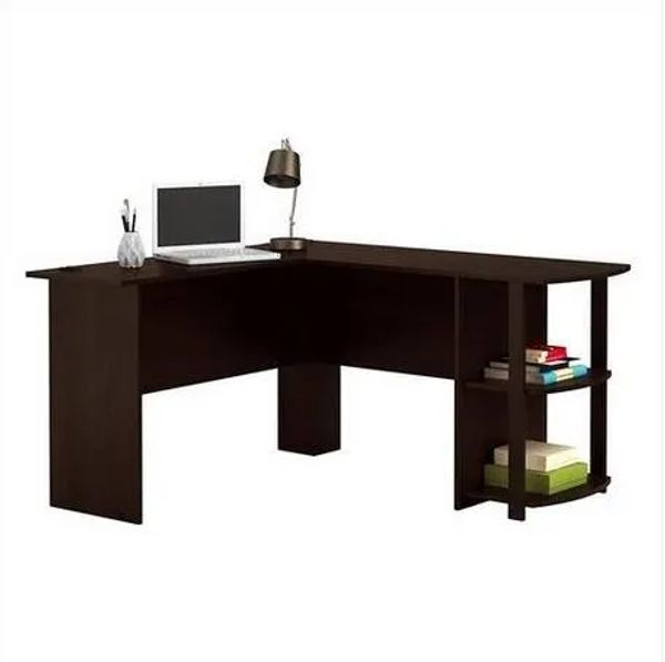 Möbel 2020 kostenloser Versandgroßesales Heißverkauf FCH LSHAPED Wood Rightangle Computertisch mit Twolayer -Bücherregale