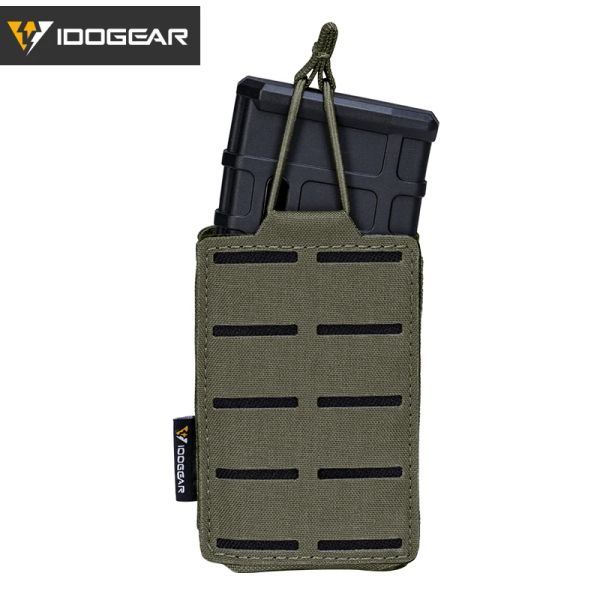 Pacote IDOGEAR TATICAL LSR 556 MAG POUCH SINGEL MAG CORRIER MOLLE POUCH Bolsa de ferramentas de corte a laser airsoft 3566