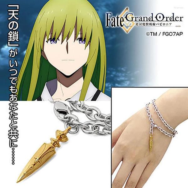 LINK BRACELES DE ANIME JOWELLEIRO DE GEST FATE/GRANDE ORDEM MATELAÇÃO MATELA UNISSISEX Alta qualidade Liga de cor de cor prata Enkidu Homens Mulheres