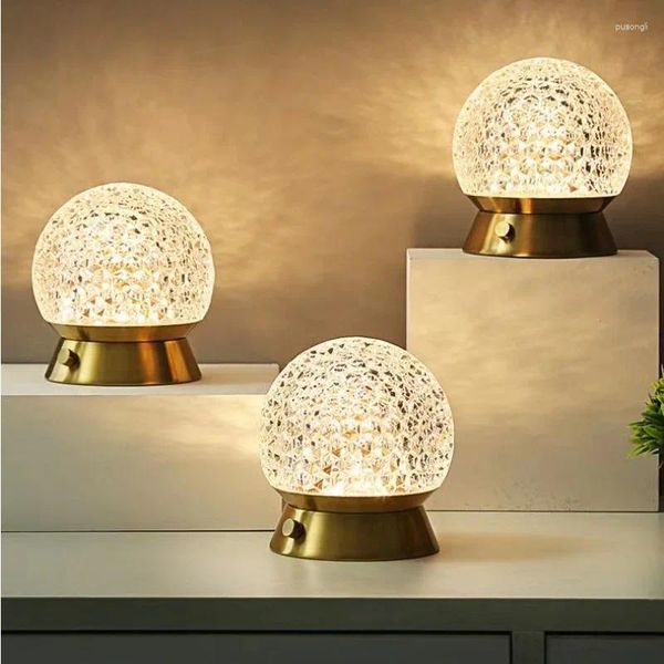 Настольные лампы северный стиль Starry Sky Crystal Ball Decorative Lamp