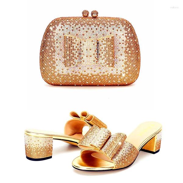 Pantofole di design italiano feste di nozze di compleanno da donna scarpe da donna e borsetta per abiti da sera all'ingrosso più