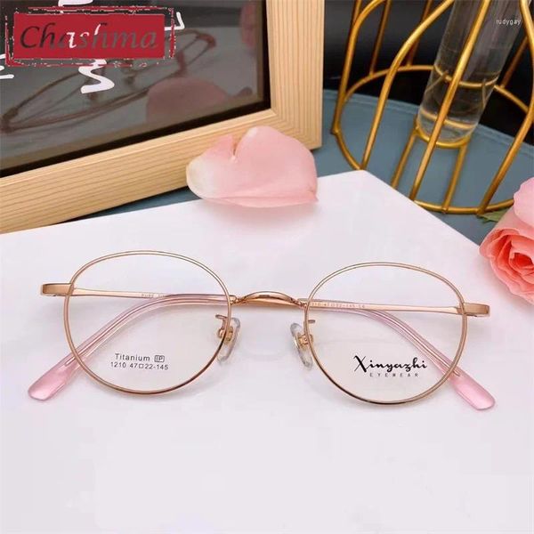 Sonnenbrillen Frames Chashma reines Titanrahmen Kinder Trend Brillen Kinder Top -Qualität flexible Lichtbraten für Frauen