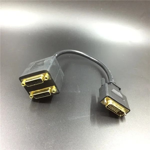 2024 1x2 DVI Ayrıştırıcı Adaptör Kablosu 1-DVI Erkek-DVI24+1 HD1080P HDTV Projektör PC Dizüstü bilgisayar için DVI24+1 Dişi 24K Altın Konektör DVI Ayrıştırıcı için