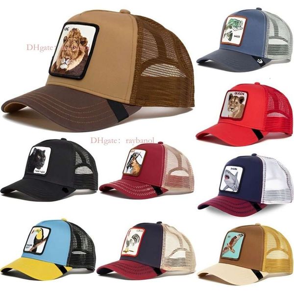 Cap Designers Women Hat Hat de New Stock Stock Animal Baseball Caps Cartoon Proteção Sun Mesh Bordado Driver de Caminhão Black Pantera Ralo Chapéus de Lobo