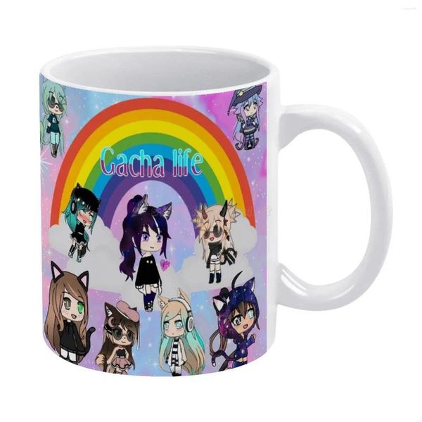 MUSE GACHA Life Anime Pack White Mug Coffee Girl Gift Tea Milk Cup Manga Chibi Kawaii Girls Cartoon