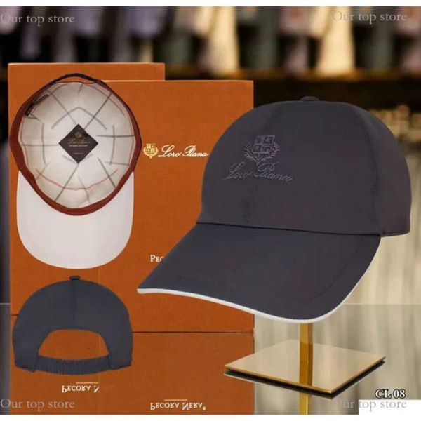 Loro Piano-Shoe Baseball Cap Designer Mens Mens Women Caps Fashion Baseball Cap Cotton Cashmere Hats Установленные шляпы вышивки Cacquette Beach 334