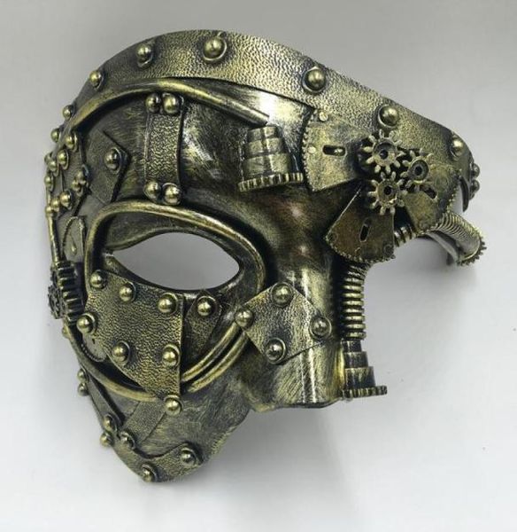 Andere Event -Party liefert erwachsene Anime Masque Mechanical Gear Mask Steampunk Punk Masquerade Cosplay Ball Halb Face Men Kostüm 7130492