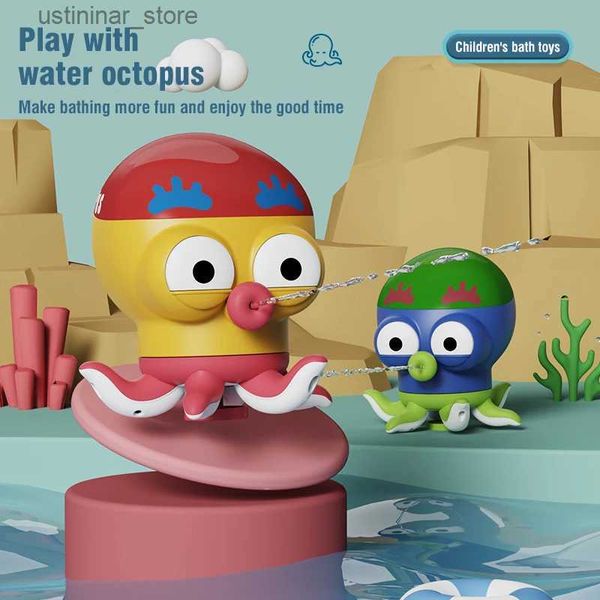 Areia brincar água diversão automática Baby Bath Bath Toy Outdoor Water Spray Cartoon Simulação Animal Criando Banheiro Pitrine Childrens Presente de natação L416