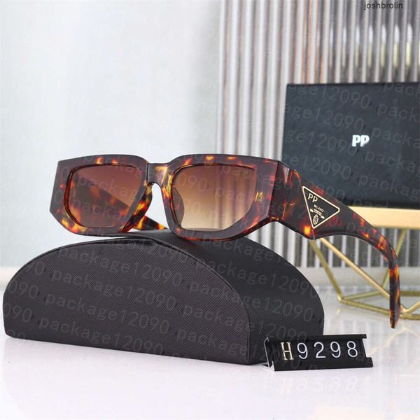 Óculos de sol da polícia Designer Óculos de sol 9298 homens Óculos Tons ao ar livre Tons quadrados Big Square Fashion Classic Lady Sun Glasses espelhos de alta qualidade 2024