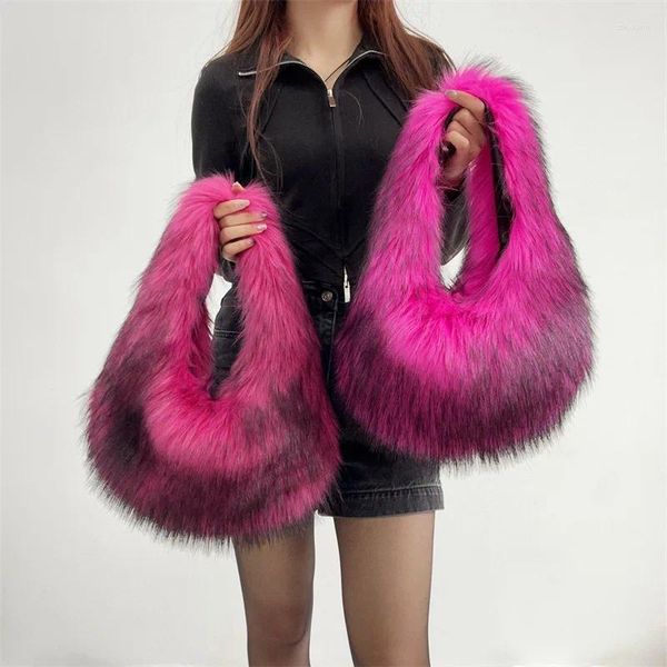 Hobo Vintage Fauxe Fur Hobos Bealwos Sag для женщин модная дизайнерская сумочка и кошельки 2024 повседневные женщины плюшевые сумки