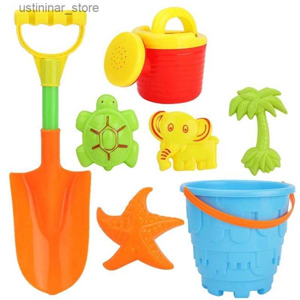 Sandspiel Wasser Spaß Sommer Weiche Baby Beach Spielzeug Kinder Bad Spiel Sandbox Set Strand Party Bewässerung Dose Eimet Sandform Spielzeug Wasserspiel L416