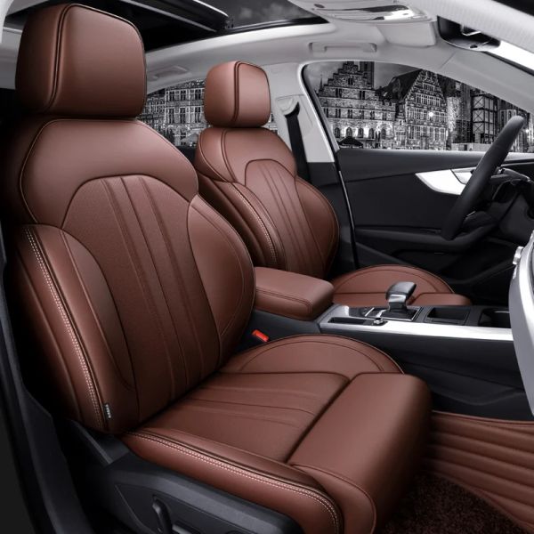Custom Fit Car Accessories Cover Seats для 5 сидений Полное набор кожи высокого качества, специфичная для Audi A6 Передние и задние сиденья