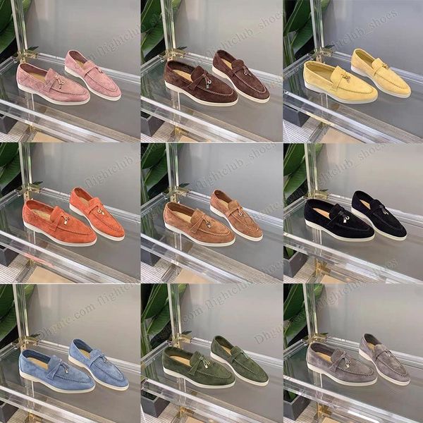 Lp Loafers bayan erkek ayakkabıları ünlü tasarımcı lüks moda erkekler iş deri düz düşük üst süet inek deri oxfords rahat mokasinler tembel ayakkabılar a10