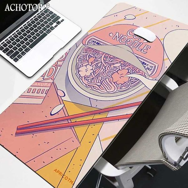 Mouse blocs pulso repousa rosa anime mouse pad gamer