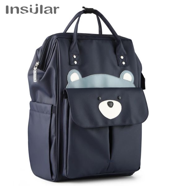 Çantalar su geçirmez mumya bebek bezi sırt çantası karikatür tasarımı anne annelik bez seyahat çantası büyük kapasiteli bebek bakım hemşirelik arabası çantaları
