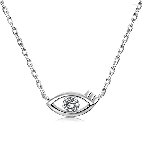 Catene S925 collana in argento sterling con occhi cavi per donne alla moda personalizzato e versatile piccolo