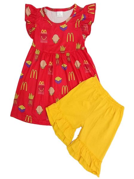 Детская дизайнерская одежда для девочек бутик летние наряды младенца детские новорожденные девочки дизайнерская одежда Установите молоко шелковое малыш малыш 3428507