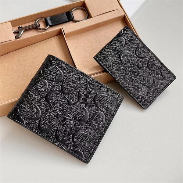 10a qualidade sacoche designer bolsas de moeda dobra carteira de luxo carteira de luxo para homens portadores de cartões femininos bolsa de couro com caixa de caixa