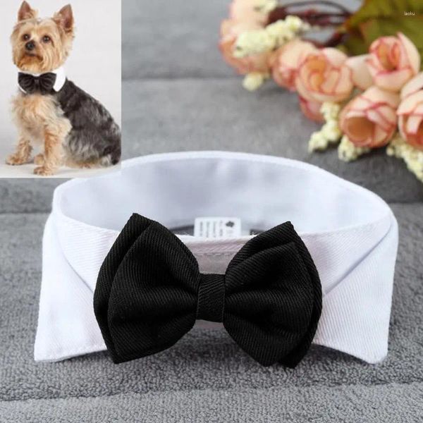 Abbigliamento per cani 1pc cucciolo di cuccioli per pet dogs regolabile con filo cravatta cravatto bowknot bowtie decorazioni per matrimoni per le vacanze