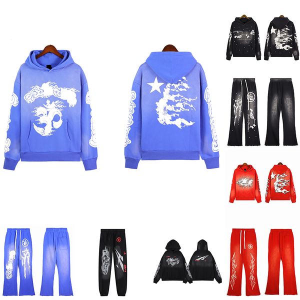 Hoodie Herren Hoodies Damen Tracksuit Designer für Männer Kapuze-Sweatshirt American Retro Schlammdruck Old Sport übergroß