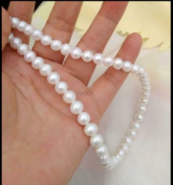 Collane a sospensione 18 pollici 20 pollici 24in 36in 52in da 16 pollici AAA+ giapponese Akoya 7-8mm 9-8 mm Nanhai White Pearl Necklace 14KP Gold 240419