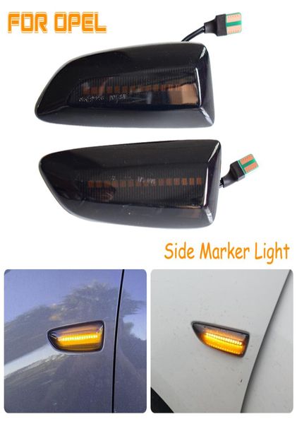 Luzes de marcador lateral do carro LED dinâmico luzes de repetidor para oppel astra j k logotipo b zafira c tourer cruz x avô x3878200