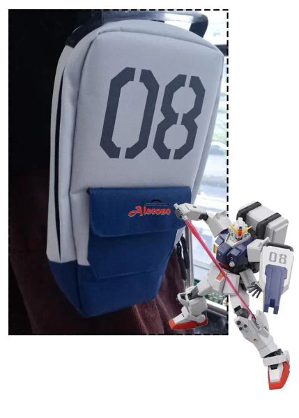 Mochilas Gundam 08ms Esquadrão Crossbody Bag Land Combat Shield Bags Gundam Production Cosplay Backpack