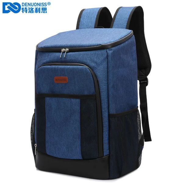 Сумки Denuoniss Jungle Camping Big Cooler Bag Мягкая на 100% протекание водонепроницаемой тепловой пакет для пикника Изотермическая рюкзак Армия Свежая сумка