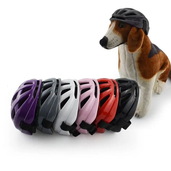 Casco per cani da compagnia piccolo con culo di ventilazione Casco per cani da motociclista Multi-Sport Dog Hat Bike da bici da esterno per cane e gatto 240418