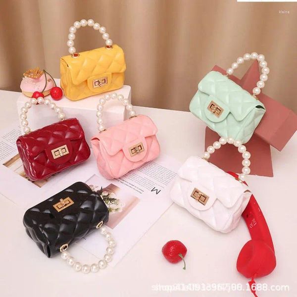 Bolsas de ombro Nicole Co 2024 Mulheres Mini PVC Messenger Bag Fashion Ladies Small Pearl Banfag Girl Mudar dinheiro Carteira