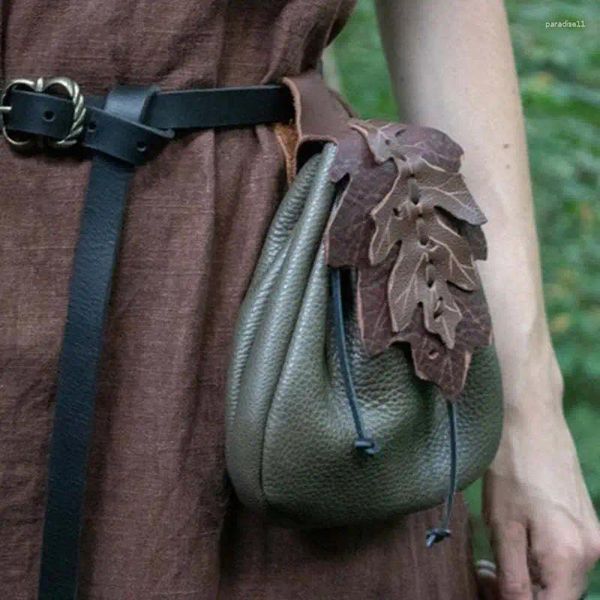 Сумки для талии Ренессанс Средневековые аксессуары кожаная ремень сумки викинга мешок для монеты для стимпанк для мужчин для мужчин женщины для косплее