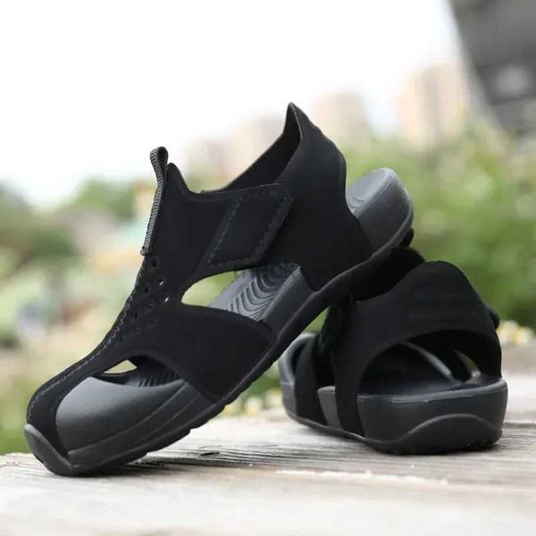 Sandalet Çocuklar Fonksiyonel Sandalet Çocuk Moda Uçak Ayakkabı Yaz Yeni Bebek Plaj Ayakkabıları Erkek ve Kızlar Serin Yalınayak Sandalet 240419