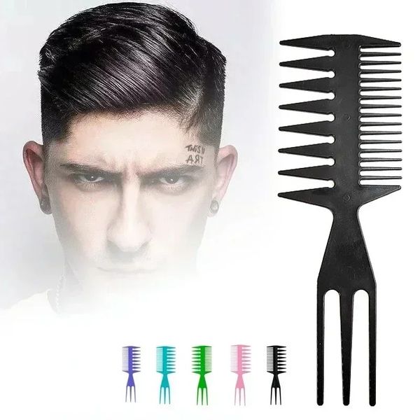 Professionelle Doppelseite Zahnkämme Fischknochen Form Haarbürste Friseur Haarfärbem Schneiden Malvorlagen Mann Friseur Hairstyling Tool