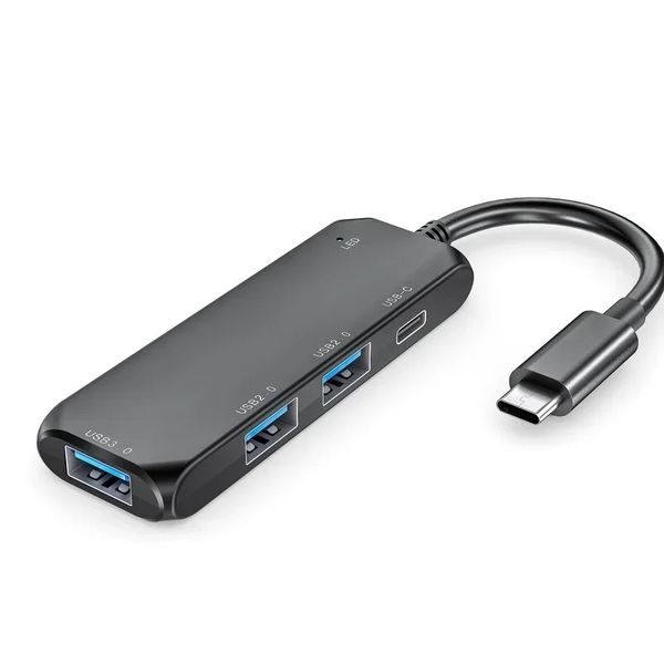 Type-C Docking İstasyonu Hub Mac Kitabı Ultrabook Bilgisayar USB Kablo Splitter 4 bağlantı noktası için Hub Splitter Pd Şarjı