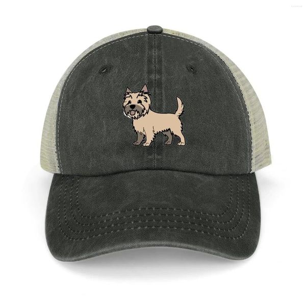 Caps de bola Cairn Terrier adesivo Cowboy Hat Hood Tea Cap Cap Man Man UV Protection Solar Feminino Chapéus para os homens do sol