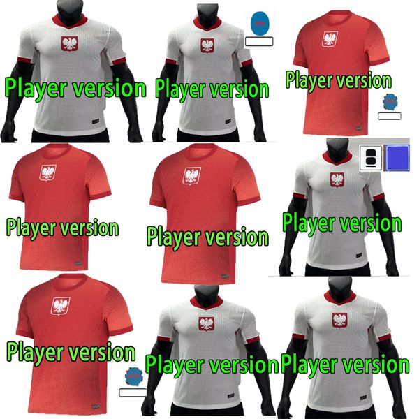 2024 Polonia Lewandowski Versione giocatore Maglie da calcio Polonia 24/25 Krychowiak Grosicki Zielinski Milik Zalewski Szymanski Shirt polacco