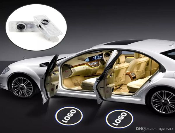 2x porta per auto a led per gentile concessione del proiettore Logo laser Light per Mercedes Benz W203 C classe SLK CLK SLR6394541