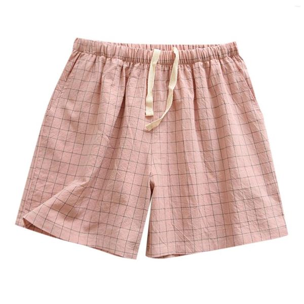 Pantaloni da uomo Summer Cotton Couple Cottle Shorts e Women's Home Simple sciolte Tre parti Softball scorrevole