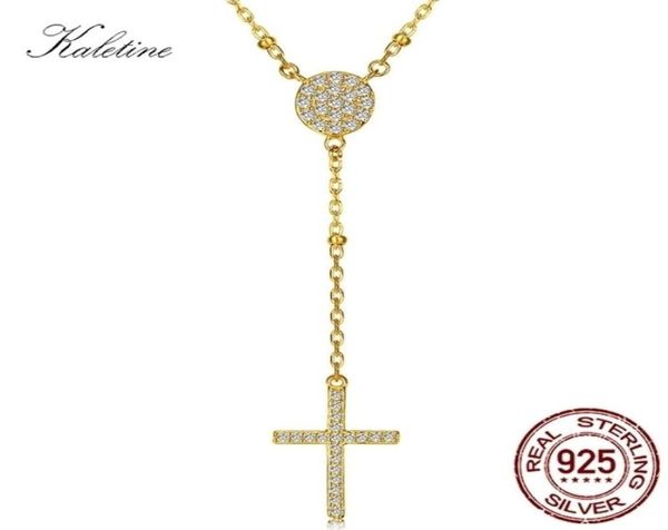 Kaletine 925 colares de rosário de prata esterlina Charms de jóias de ouro da moda Colar de peru Acessórios para mulheres 2202182933506
