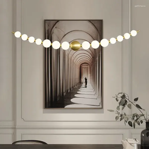 Kronleuchter nordischer Esszimmer Deckenlampen für Living Restaurant Bar Cafe Küche LED LED HILLING LEGELECOLING COPPER