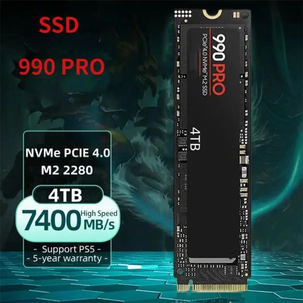 Cards 990 Pro SSD NVME disco rígido para laptop PS5 SSD 4TB 2TB 1TB Solid State Gaming Desktops M.2 SSD PCIE 4.0