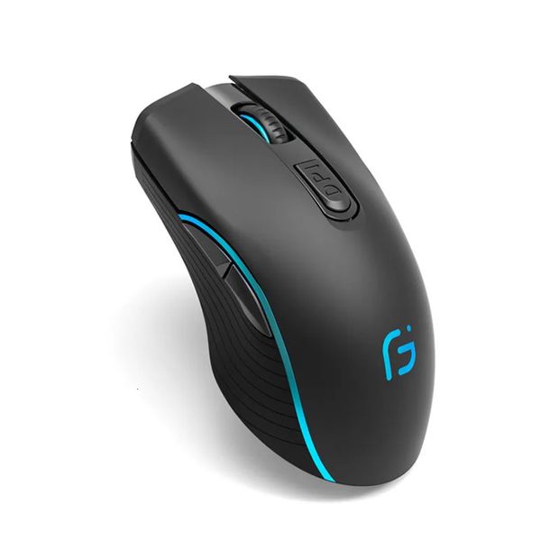 Modo de mouse de computador recarregável Bluetooth24GHz sem fio USB 2400DPI Gamer MELS Gamer para laptop para PC 240419