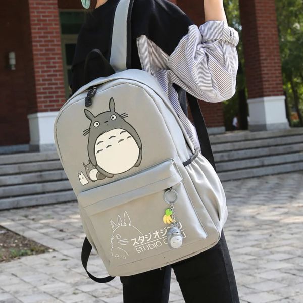 Bolsas Drop Shipping Totoro Backpack 3D Impressão Viagem Softback Mulheres Mochila Espaço Escola Backpack Girls Backpacks 2022 NOVO